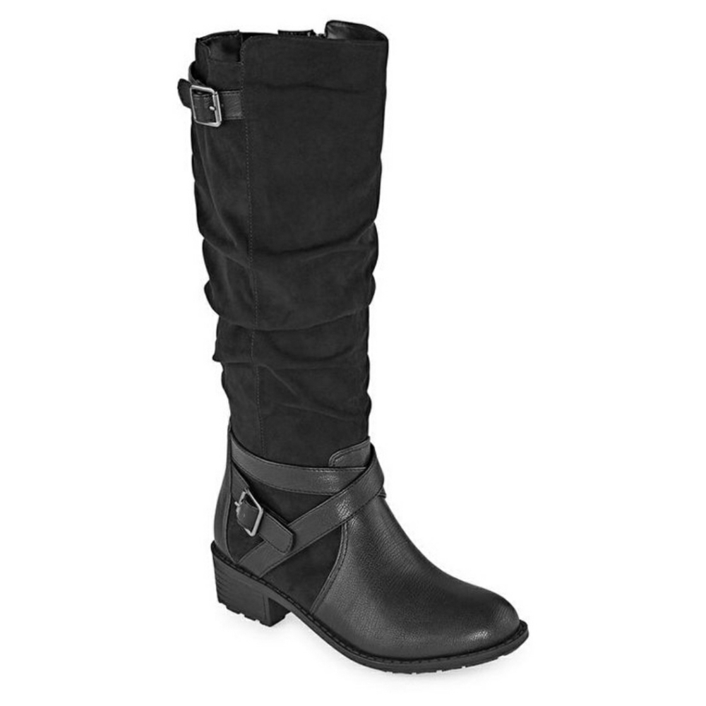 St. John's Bay Womens Debra Wide Calf Riding Boots Size 6